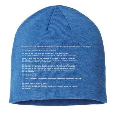 BSOD Computer Error Blue Screen Of Death Sustainable Beanie