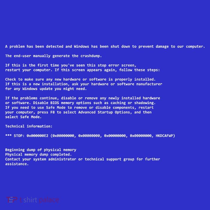 BSOD Computer Error Blue Screen Of Death Sustainable Beanie