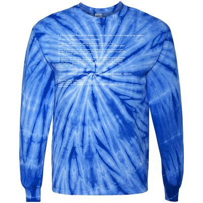 BSOD Computer Error Blue Screen Of Death Tie-Dye Long Sleeve Shirt