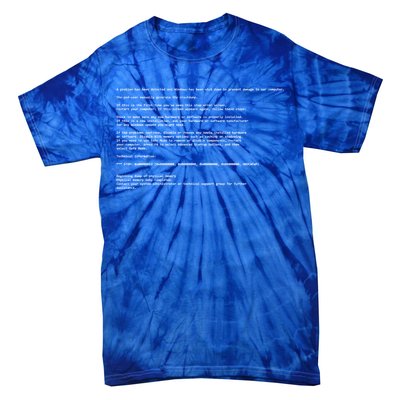 BSOD Computer Error Blue Screen Of Death Tie-Dye T-Shirt