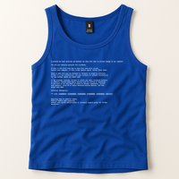 BSOD Computer Error Blue Screen Of Death Tank Top