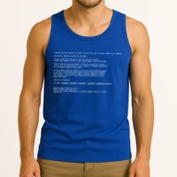 BSOD Computer Error Blue Screen Of Death Tank Top