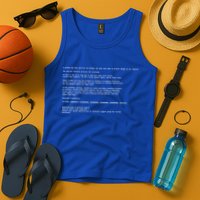 BSOD Computer Error Blue Screen Of Death Tank Top