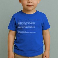 BSOD Computer Error Blue Screen Of Death Toddler T-Shirt