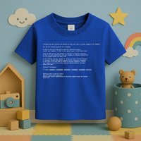 BSOD Computer Error Blue Screen Of Death Toddler T-Shirt