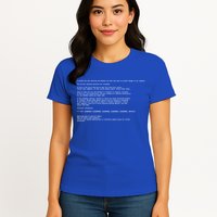 BSOD Computer Error Blue Screen Of Death Womens T-Shirt