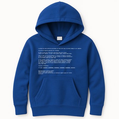 BSOD Computer Error Blue Screen Of Death Kids Hoodie