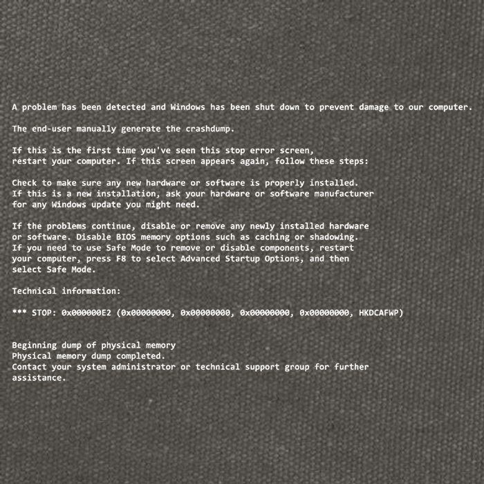 BSOD Computer Error Blue Screen Of Death Cotton Canvas Backpack