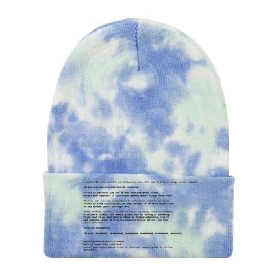 BSOD Computer Error Blue Screen Of Death Tie Dye 12in Knit Beanie