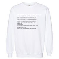 BSOD Computer Error Blue Screen Of Death Garment-Dyed Sweatshirt