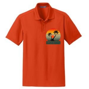 Brunswick Sunset Palm Trees Horizon Beauty Dry Zone Grid Polo