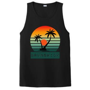 Brunswick Sunset Palm Trees Horizon Beauty PosiCharge Competitor Tank