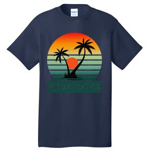 Brunswick Sunset Palm Trees Horizon Beauty Tall T-Shirt