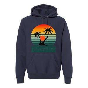 Brunswick Sunset Palm Trees Horizon Beauty Premium Hoodie