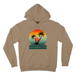 Brunswick Sunset Palm Trees Horizon Beauty Hoodie