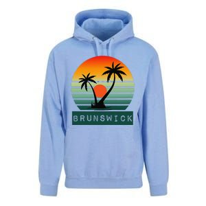 Brunswick Sunset Palm Trees Horizon Beauty Unisex Surf Hoodie