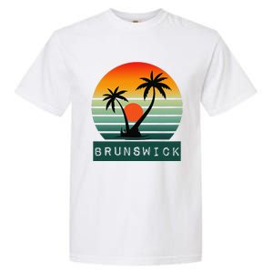 Brunswick Sunset Palm Trees Horizon Beauty Garment-Dyed Heavyweight T-Shirt