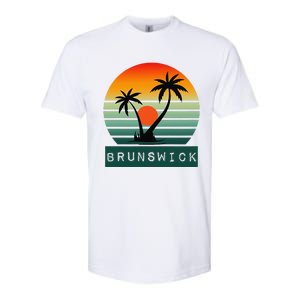 Brunswick Sunset Palm Trees Horizon Beauty Softstyle CVC T-Shirt