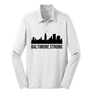 Baltimore Strong Pray For Baltimore Francis Scott Key Silk Touch Performance Long Sleeve Polo