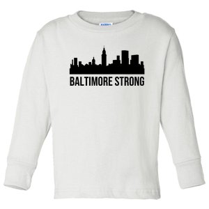 Baltimore Strong Pray For Baltimore Francis Scott Key Toddler Long Sleeve Shirt