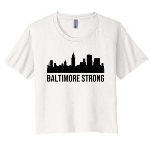 Baltimore Strong Pray For Baltimore Francis Scott Key Women's Crop Top Tee