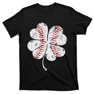 Baseball St Patties Shamrock St Patricks Day T-Shirt