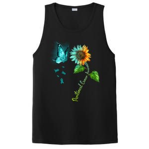 Butterfly Sunflower Peritoneal Cancer Awareness Gift PosiCharge Competitor Tank