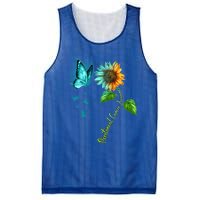 Butterfly Sunflower Peritoneal Cancer Awareness Gift Mesh Reversible Basketball Jersey Tank