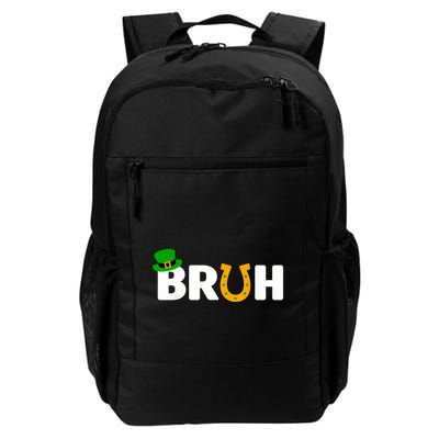Bruh St Patricks Day Boy St Patricks Day Funny Backpack