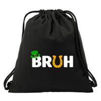 Bruh St Patricks Day Boy St Patricks Day Funny Drawstring Bag