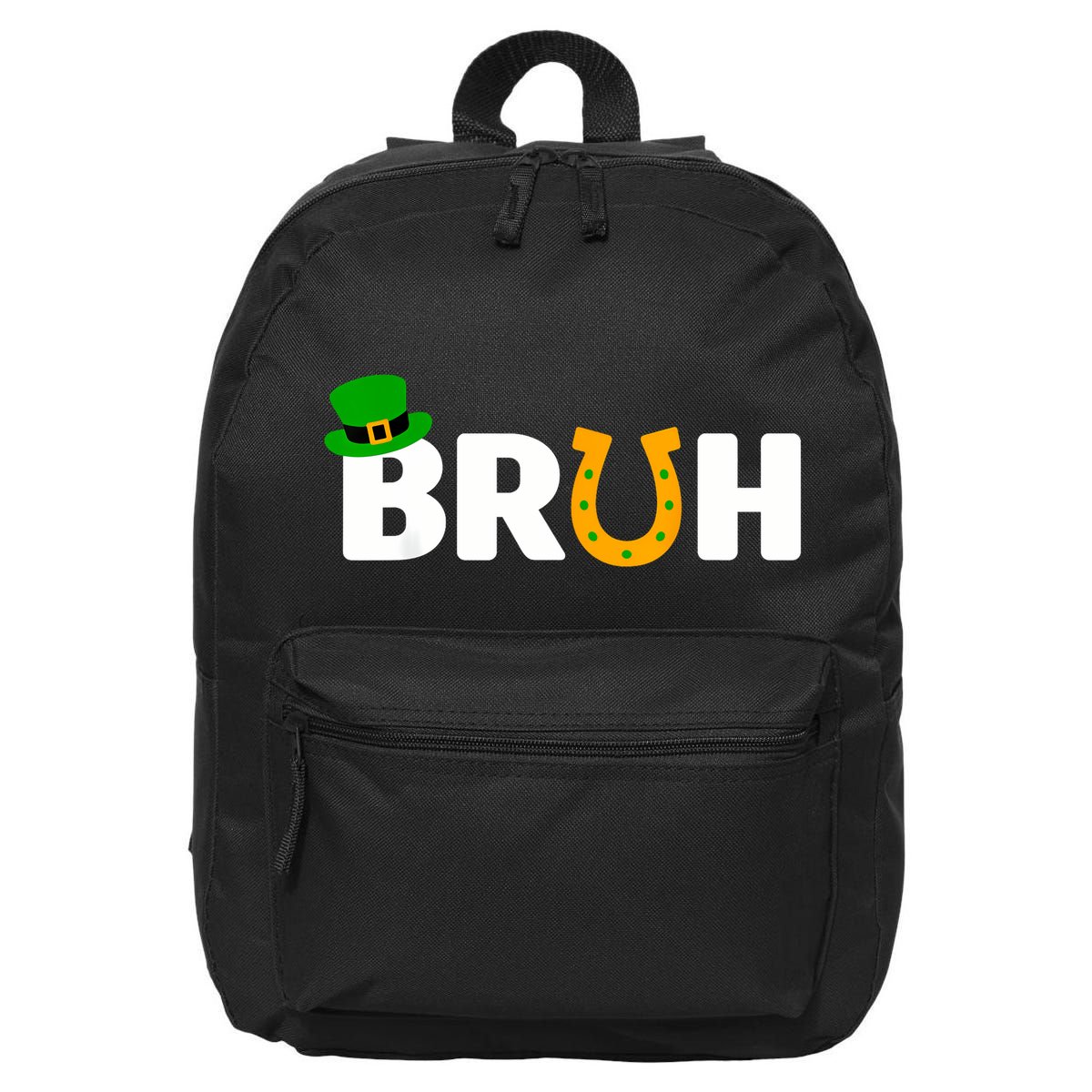 Bruh St Patricks Day Boy St Patricks Day Funny 16 in Basic Backpack