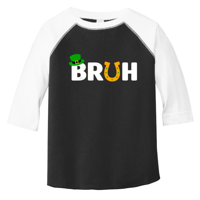 Bruh St Patricks Day Boy St Patricks Day Funny Toddler Fine Jersey T-Shirt