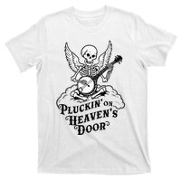 Banjo Skeleton Pluckin On Heavens Door Country Bluegrass T-Shirt