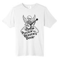 Banjo Skeleton Pluckin On Heavens Door Country Bluegrass Tall Fusion ChromaSoft Performance T-Shirt