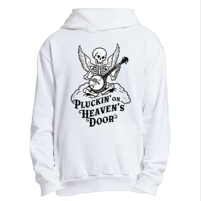 Banjo Skeleton Pluckin On Heavens Door Country Bluegrass Urban Pullover Hoodie