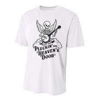 Banjo Skeleton Pluckin On Heavens Door Country Bluegrass Performance Sprint T-Shirt