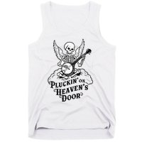 Banjo Skeleton Pluckin On Heavens Door Country Bluegrass Tank Top