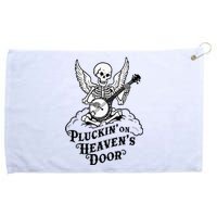 Banjo Skeleton Pluckin On Heavens Door Country Bluegrass Grommeted Golf Towel