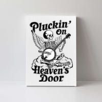 Banjo Skeleton Pluckin On Heavens Door Country Bluegrass Canvas