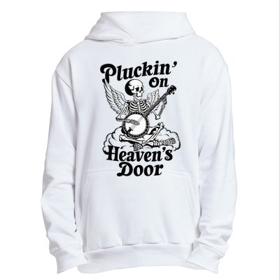 Banjo Skeleton Pluckin On Heavens Door Country Bluegrass Urban Pullover Hoodie