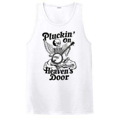 Banjo Skeleton Pluckin On Heavens Door Country Bluegrass PosiCharge Competitor Tank