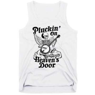 Banjo Skeleton Pluckin On Heavens Door Country Bluegrass Tank Top