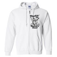 Banjo Skeleton Pluckin On Heavens Door Country Bluegrass Full Zip Hoodie