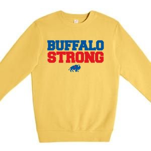 Buffalo Strong Pray For Buffalo Community Strength Premium Crewneck Sweatshirt