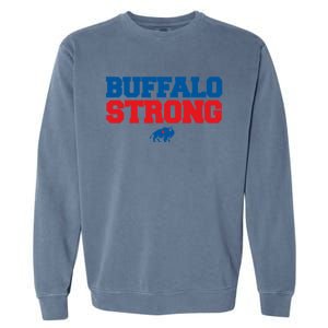 Buffalo Strong Pray For Buffalo Community Strength Garment-Dyed Sweatshirt