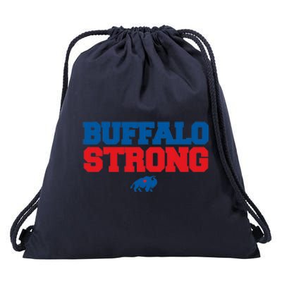 Buffalo Strong Pray For Buffalo Community Strength Drawstring Bag