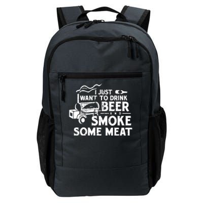 BBQ Smoking Pitmaster Drink Beer Smoke Meat Daily Commute Backpack