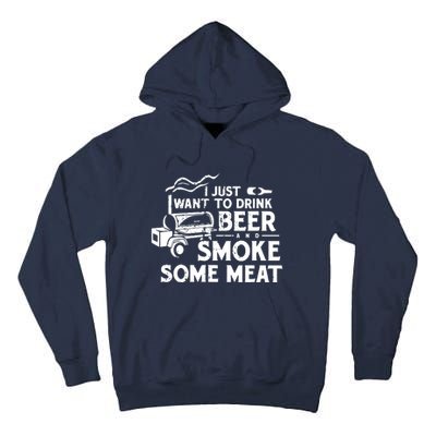 BBQ Smoking Pitmaster Drink Beer Smoke Meat Tall Hoodie