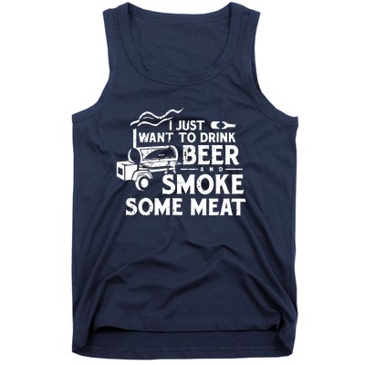 BBQ Smoking Pitmaster Drink Beer Smoke Meat Tank Top