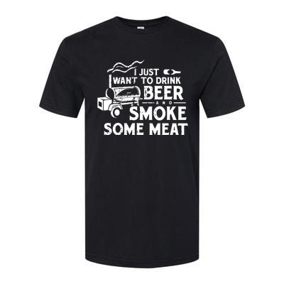 BBQ Smoking Pitmaster Drink Beer Smoke Meat Softstyle® CVC T-Shirt